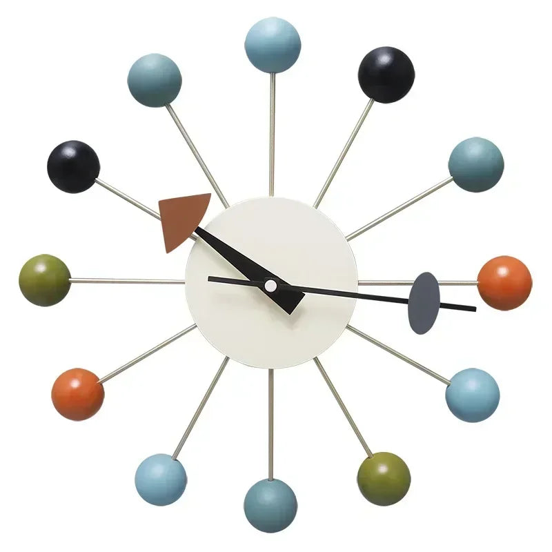 Nordic Nelson Ball Wall Clock | Silent & Stylish Wall Art for Modern Interiors
