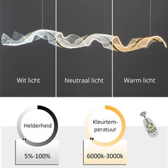 Hanglamp – Modern design met golvende vorm – Geschikt voor diverse interieurstijlen