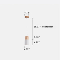 Hanglamp – Cilindervormig ontwerp – Geschikt voor diverse interieurstijlen | E27 fitting, energiezuinig