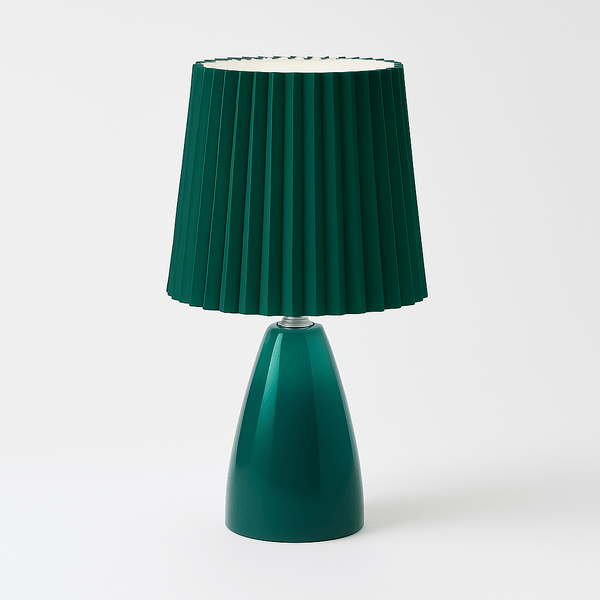 Tafellamp – Mid-Century Design – Plissé Kap & LED Verlichting