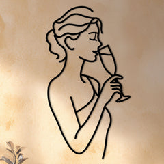 Metalen wanddecoratie | Minimalistische Line Art | Geschikt voor moderne interieurs