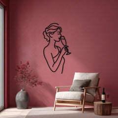 Metalen wanddecoratie | Minimalistische Line Art | Geschikt voor moderne interieurs