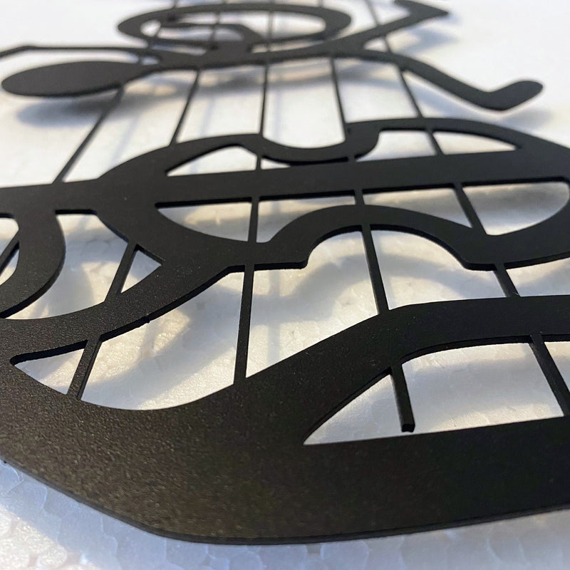 Metalen wanddecoratie – Bandmuzikanten Design – Duurzaam Materiaal, Unieke Wandkunst