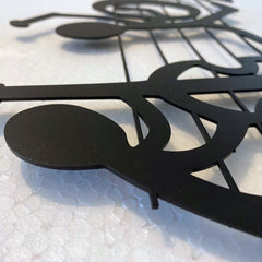 Metalen wanddecoratie – Bandmuzikanten Design – Duurzaam Materiaal, Unieke Wandkunst