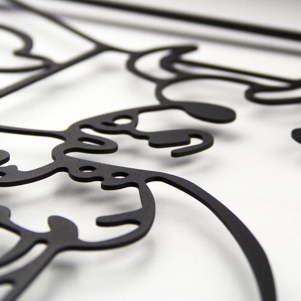 Metalen wanddecoratie – Abstracte Kunst – Duurzaam Materiaal, Uniek Ontwerp