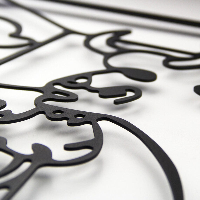 Metalen wanddecoratie – Abstracte Kunst – Duurzaam Materiaal, Uniek Ontwerp