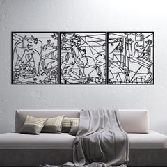 Metalen wanddecoratie – Abstracte Kunst – Duurzaam Materiaal, Uniek Ontwerp