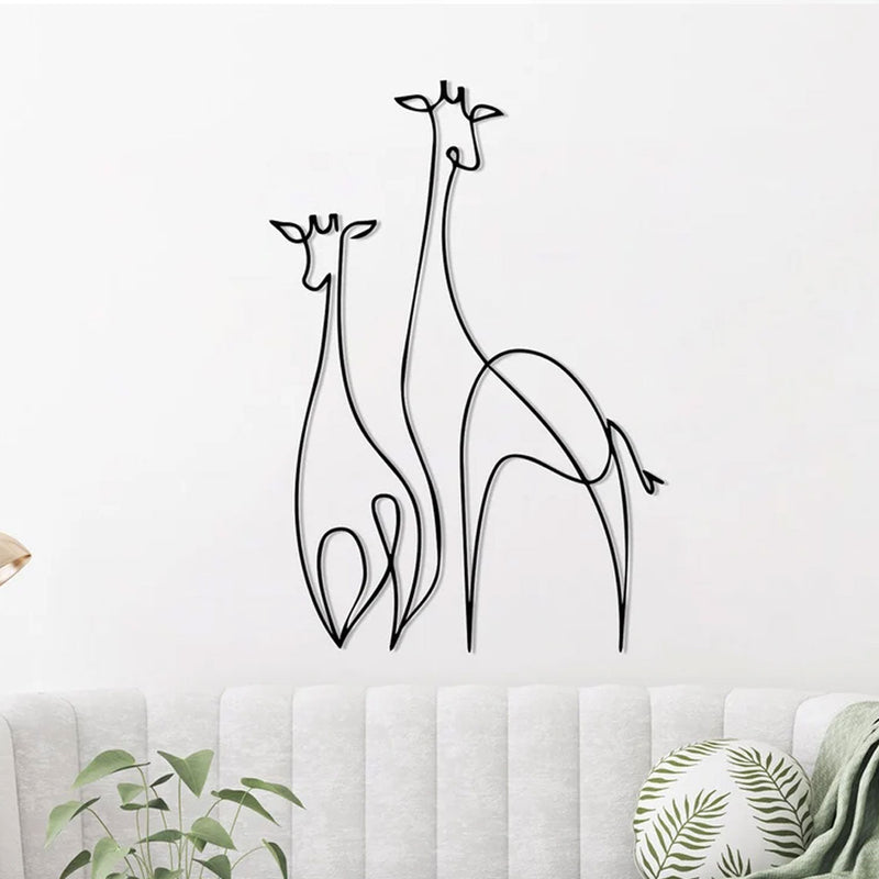 Metalen wanddecoratie – Giraffe Ontwerp – Duurzaam Materiaal