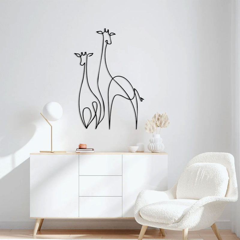 Metalen wanddecoratie – Giraffe Ontwerp – Duurzaam Materiaal