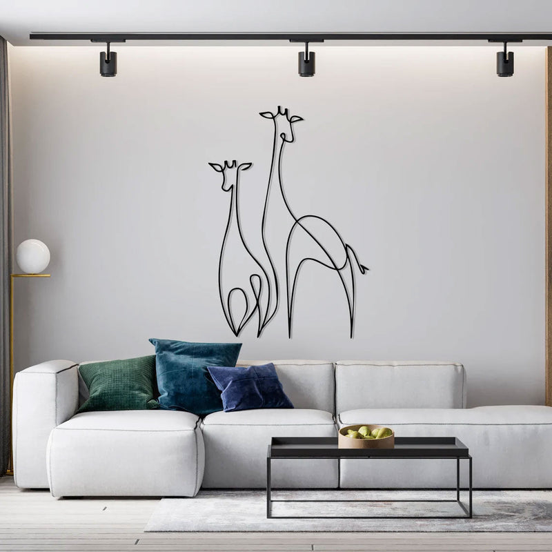 Metalen wanddecoratie – Giraffe Ontwerp – Duurzaam Materiaal