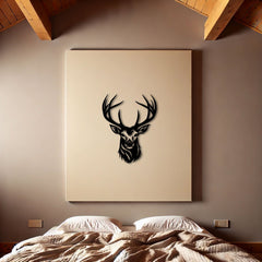 Metalen wanddecoratie | Hert hoofd | Duurzaam ontwerp voor wanddecoratie