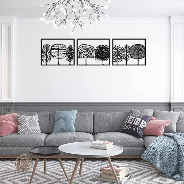 Metalen wanddecoratie – Unieke Snoepbos Ontwerp – Duurzaam Materiaal, Decoratief Accessoire - POUEV