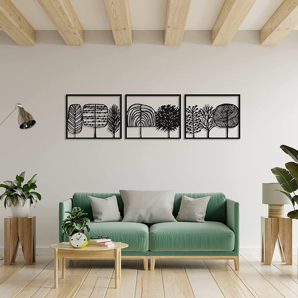 Metalen wanddecoratie – Unieke Snoepbos Ontwerp – Duurzaam Materiaal, Decoratief Accessoire - POUEV