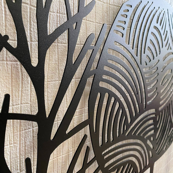 Metalen wanddecoratie – Unieke Snoepbos Ontwerp – Duurzaam Materiaal, Decoratief Accessoire - POUEV