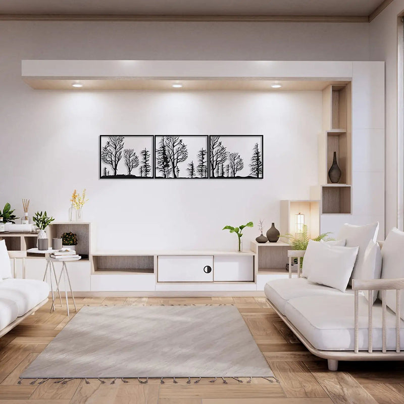 Metalen wanddecoratie | Drieluik | Geschikt voor binnen- en buitentoepassingen