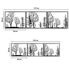 Metalen wanddecoratie | Drieluik | Geschikt voor binnen- en buitentoepassingen