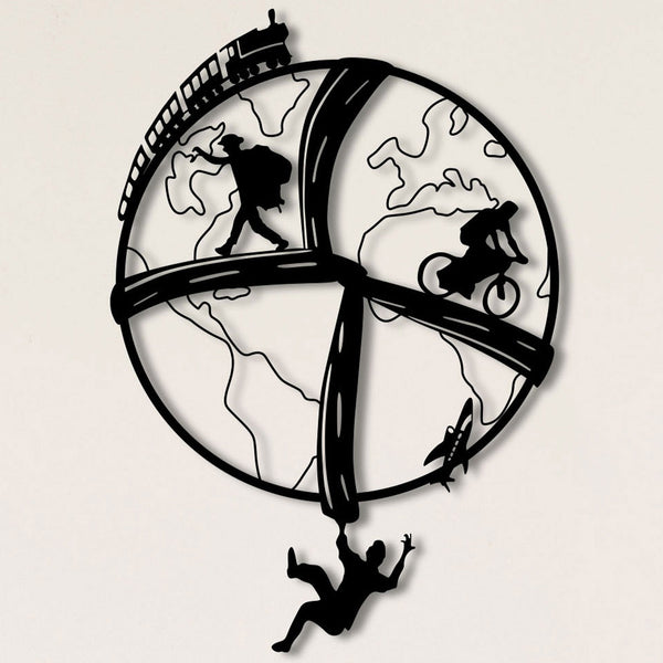 Metalen wanddecoratie – Vrije ziel ontwerp – Duurzaam en stijlvol interieuraccessoire - POUEV