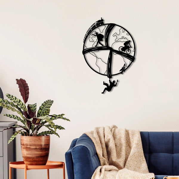 Metalen wanddecoratie – Vrije ziel ontwerp – Duurzaam en stijlvol interieuraccessoire - POUEV