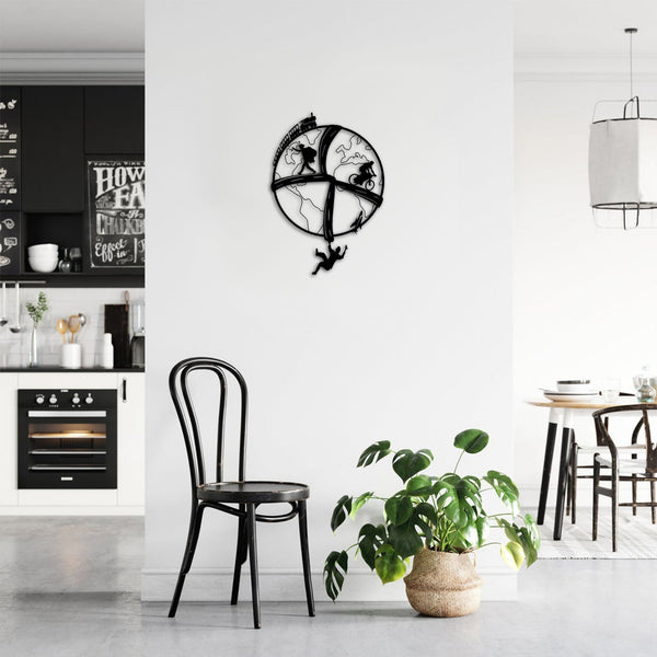 Metalen wanddecoratie – Vrije ziel ontwerp – Duurzaam en stijlvol interieuraccessoire - POUEV