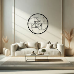 Metalen wanddecoratie – Abstracte Vormgeving – Duurzaam Materiaal