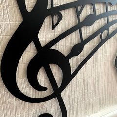 Metalen wanddecoratie | Muzieknoten | Duurzaam ontwerp voor een unieke wandversiering