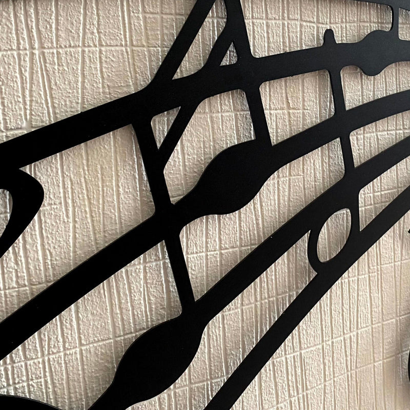 Metalen wanddecoratie | Muzieknoten | Duurzaam ontwerp voor een unieke wandversiering