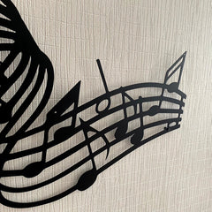 Metalen wanddecoratie | Muzieknoten | Duurzaam ontwerp voor een unieke wandversiering