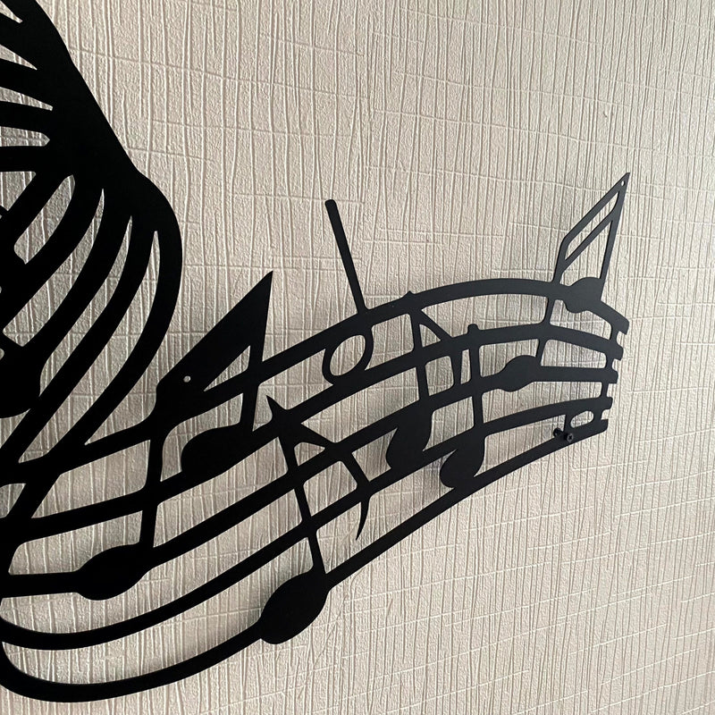 Metalen wanddecoratie | Muzieknoten | Duurzaam ontwerp voor een unieke wandversiering
