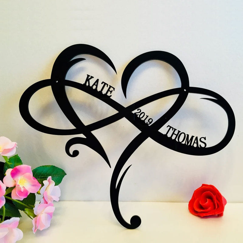 Metalen wanddecoratie – Hart van oneindigheid – Duurzaam ontwerp voor wandversiering