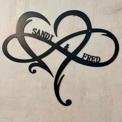 Metalen wanddecoratie – Hart van oneindigheid – Duurzaam ontwerp voor wandversiering
