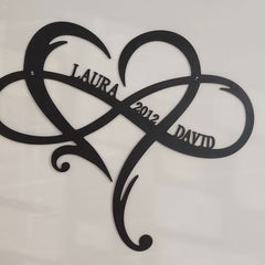 Metalen wanddecoratie – Hart van oneindigheid – Duurzaam ontwerp voor wandversiering