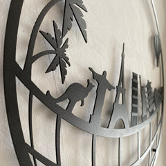 Metalen wanddecoratie – Steden Symbolen – Duurzaam en stijlvol ontwerp - POUEV