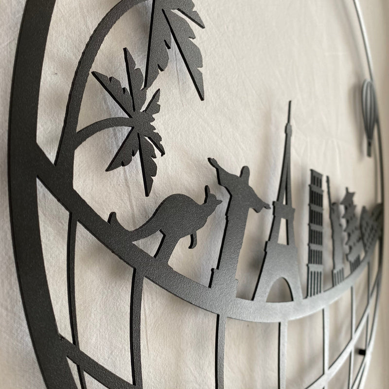 Metalen wanddecoratie – Steden Symbolen – Duurzaam en stijlvol ontwerp - POUEV