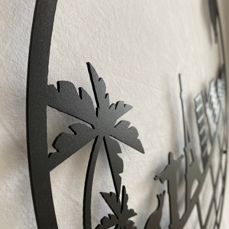 Metalen wanddecoratie – Steden Symbolen – Duurzaam en stijlvol ontwerp - POUEV