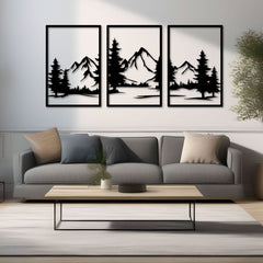 Metalen wanddecoratie – Bergdrieluik – Geschikt voor binnen- en buitengebruik