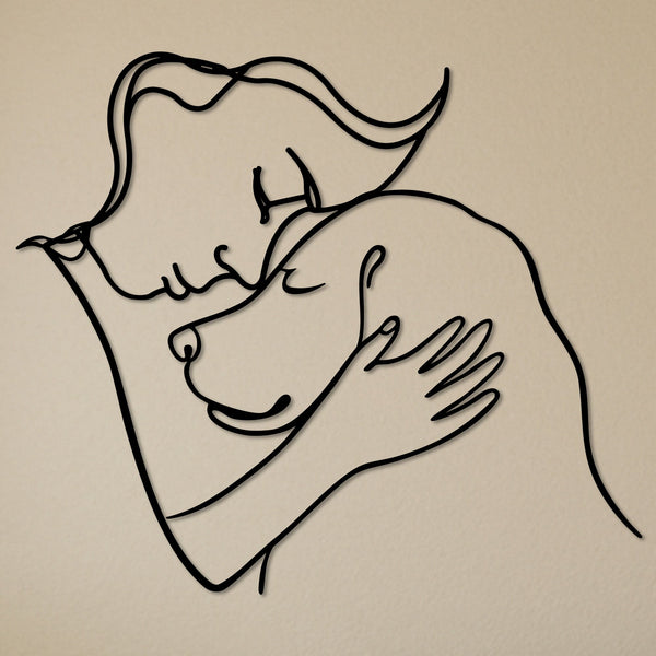 Metalen wanddecoratie | Hondenliefhebber | Duurzaam ontwerp, perfect voor dierenliefhebbers