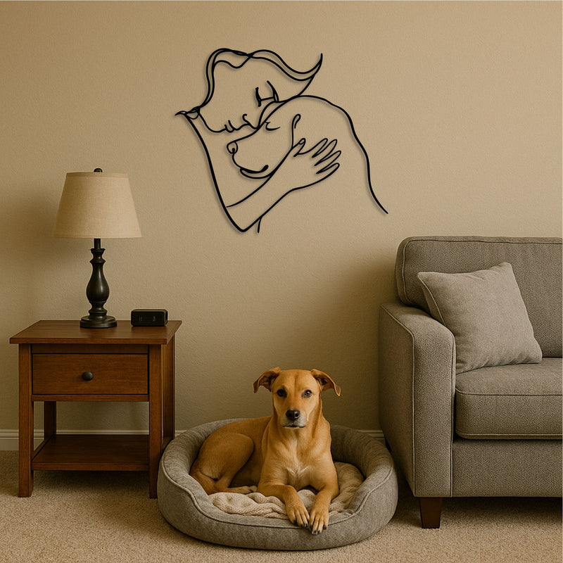 Metalen wanddecoratie | Hondenliefhebber | Duurzaam ontwerp, perfect voor dierenliefhebbers