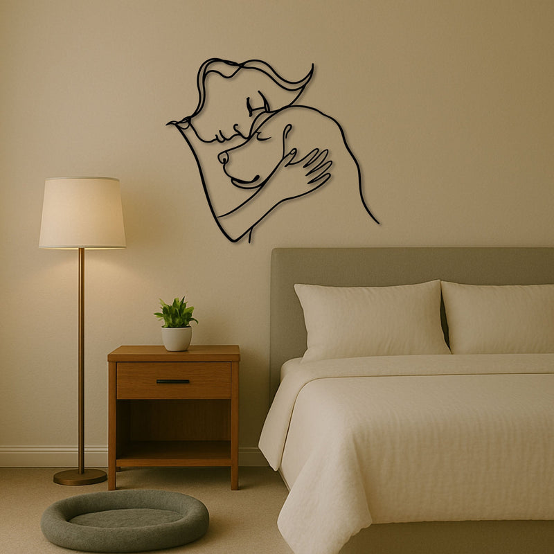 Metalen wanddecoratie | Hondenliefhebber | Duurzaam ontwerp, perfect voor dierenliefhebbers