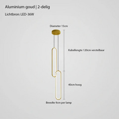 Hanglamp – Moderne uitstraling – Geschikt voor diverse interieurstijlen | E27 fitting, energiezuinig