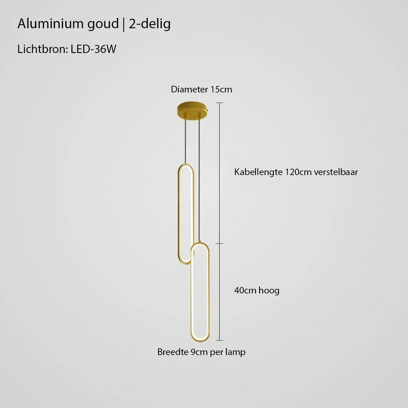Hanglamp – Moderne uitstraling – Geschikt voor diverse interieurstijlen | E27 fitting, energiezuinig