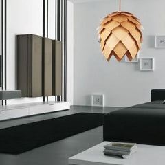 Hanglamp – Dennenappel Design – Natuurlijke Houten Lamp