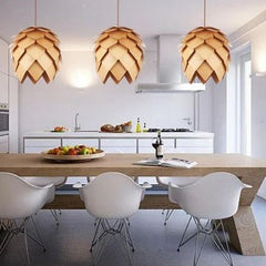 Hanglamp – Dennenappel Design – Natuurlijke Houten Lamp