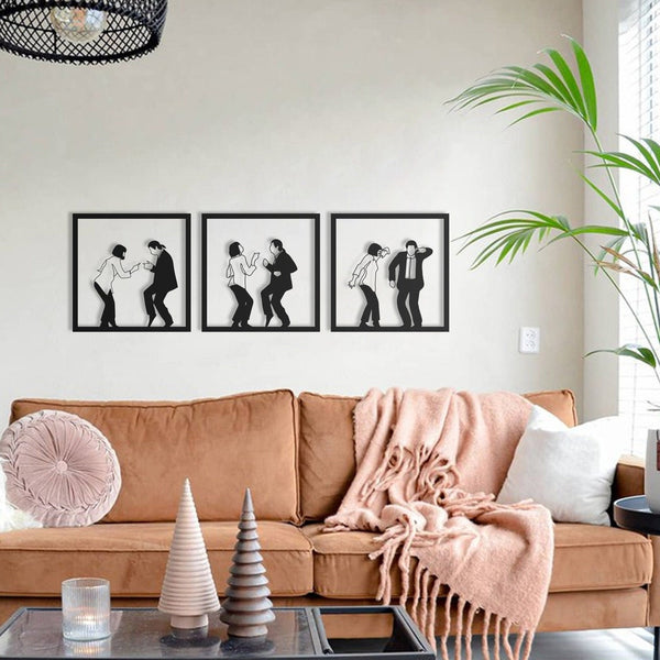 Metalen wanddecoratie – Iconische Dans Scene – Duurzaam Materiaal, Uniek Ontwerp