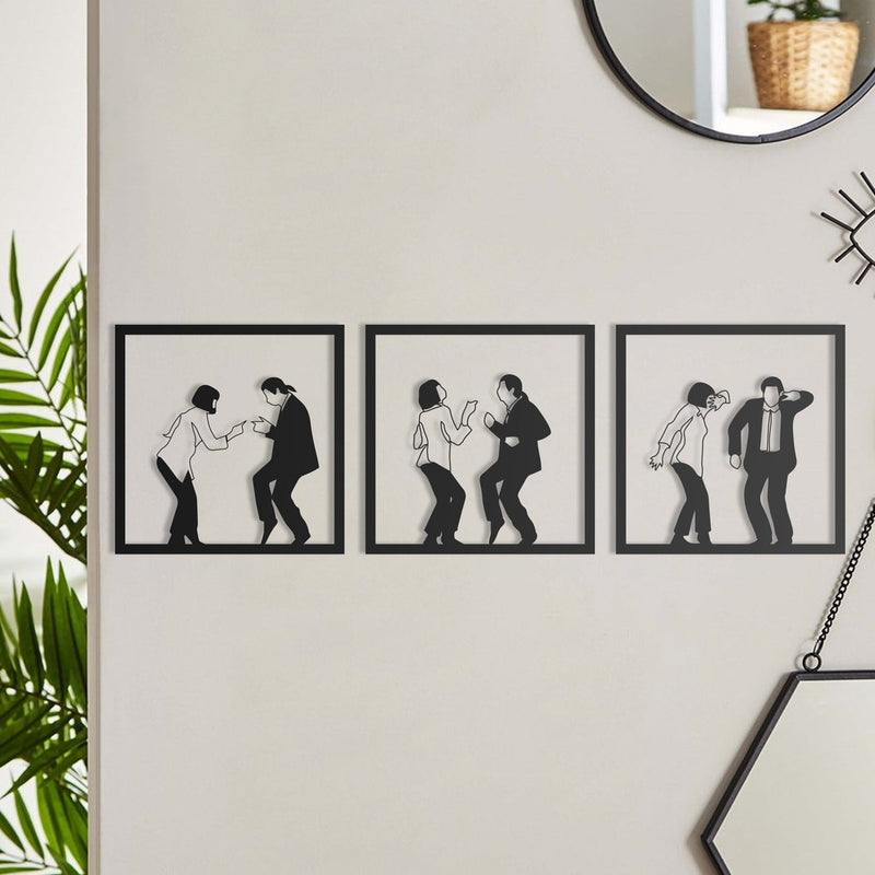Metalen wanddecoratie – Iconische Dans Scene – Duurzaam Materiaal, Uniek Ontwerp