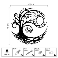 Metalen wanddecoratie | Levensboom Design | Duurzaam Materiaal