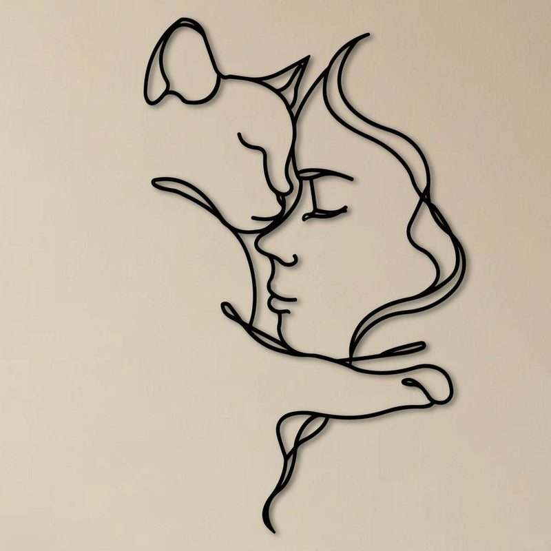 Metalen wanddecoratie – Voor Kattenliefhebbers – Duurzaam en Uniek Ontwerp - POUEV