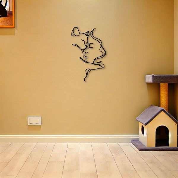 Metalen wanddecoratie – Voor Kattenliefhebbers – Duurzaam en Uniek Ontwerp - POUEV