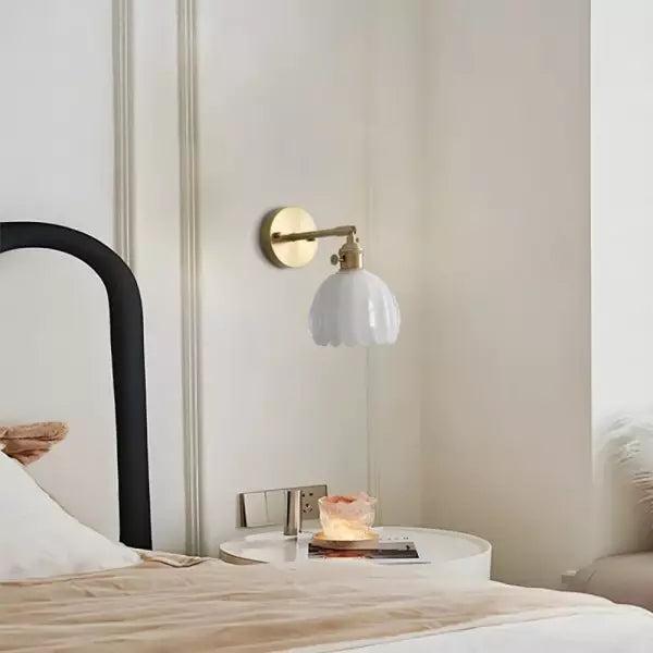 Wandlamp – Retro stijl – Glas tulpenknop, energiezuinig ontwerp