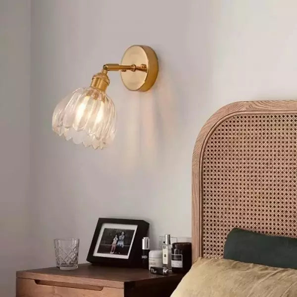 Wandlamp – Retro stijl – Glas tulpenknop, energiezuinig ontwerp