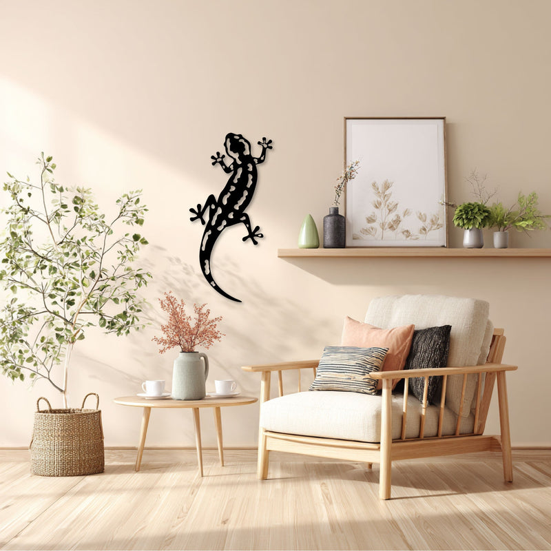 Metalen wanddecoratie | Decoratieve Salamander | Duurzaam en stijlvol ontwerp
